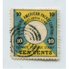 ALEMANIA 1875 CORREO MARITIMO EN EL EXTERIOR HAPAG PARA SAINT THOMAS - LA GUAIRA MICHEL N° 1 RARISIMO 275 EUROS DE LUJO !!!